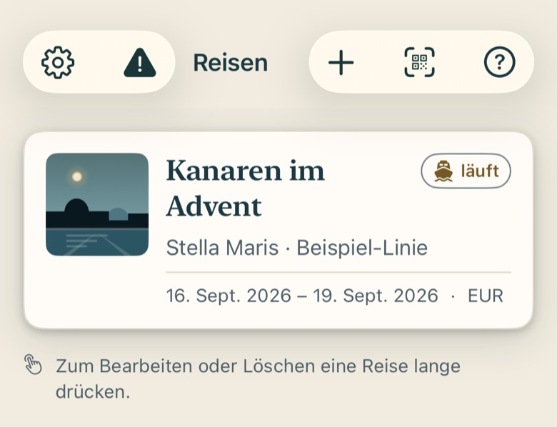 Bildschirm von Cruvela. Jetzt Sichern.