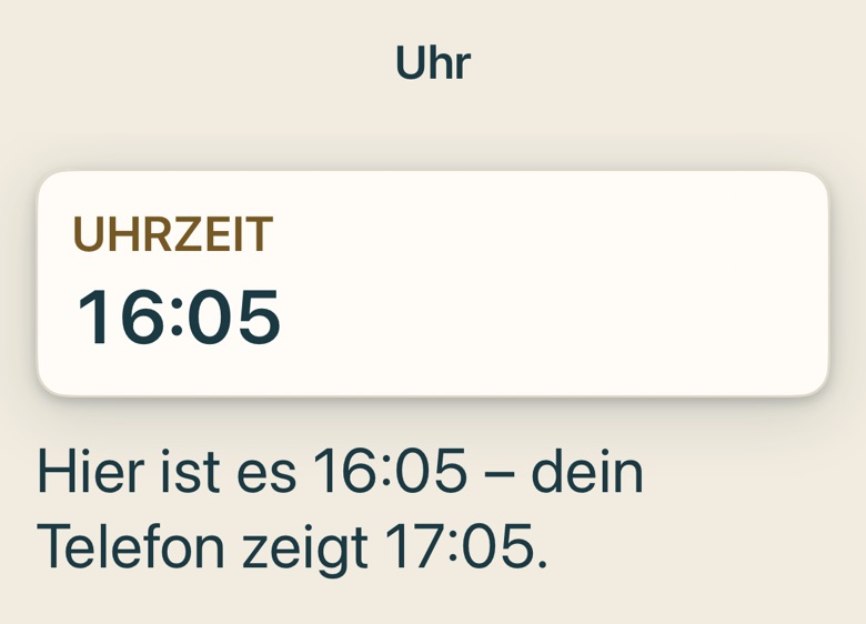 Bildschirm von Cruvela. Kapitel 04 · Die Uhr auf der Reise – die einfache Uhr.