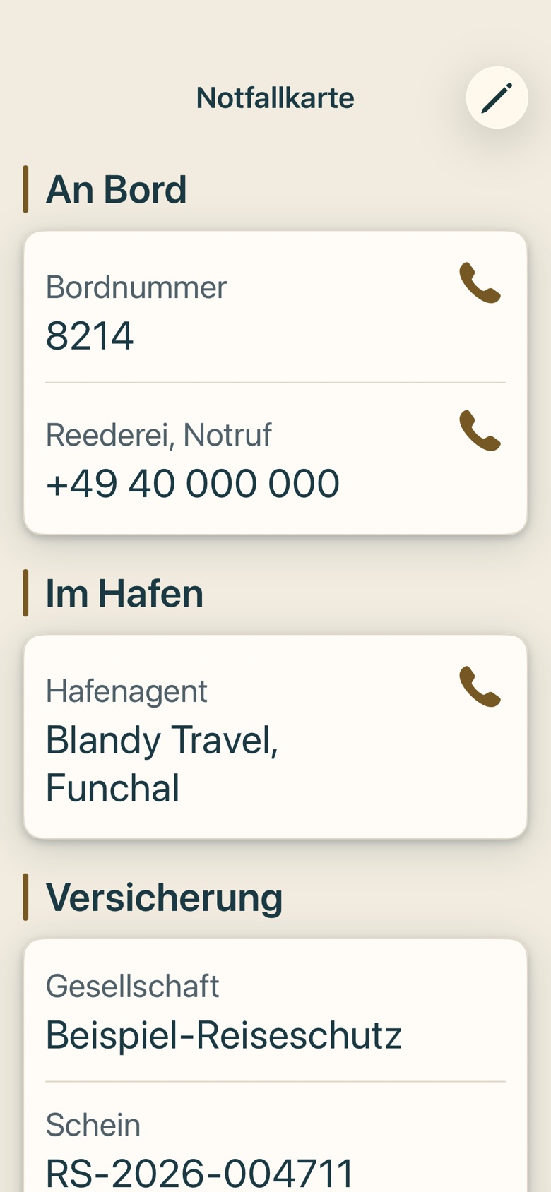 Bildschirm von Cruvela. Kapitel 11 · Packliste und Tresor – die Notfallkarte.