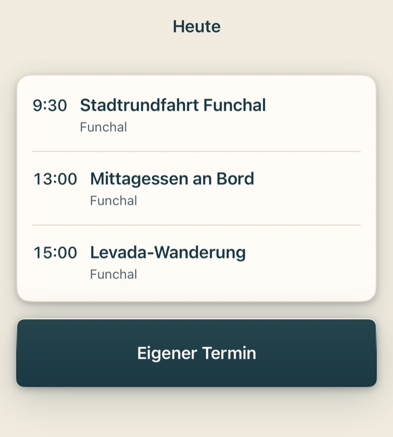 Bildschirm von Cruvela. Ganz unten steht Alles anzeigen: der Weg in die volle Ansicht.