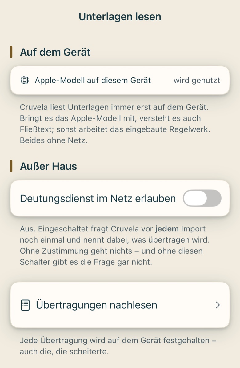 Bildschirm von Cruvela. Abschnittsarten, Terminkategorien und Checklisten – siehe Kapitel 6.10.